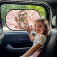 thumbnail image 3 of Yuyamidu Sloth Car Window Shades for Baby Strawberry Car Window Sun Shade 2 PCS Cling Car Sun Shade for Windows Pink Car Shades for Side Windows Baby, Sunshades for Car Auto SUV, 3 of 7