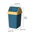 thumbnail image 3 of Taicans 4.2 Gallon Swing Top Trash Can,Small Trash Can with Lid,Plastic Garbage Bin,Garbage Can with Lid for Washroom,Bathroom,Bedroom,office,Kitchen A, 3 of 4