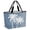 Midnight Blue, variant on Palm Trees Tropical Beach Bag for Women, Large Breathable Mesh Beach Tote Bag, Shabby Burnt Orange Summer Coastal Sandproof Lightweight Travel Bags for Vacation Picnic Swimming Pool 15.7"x15.7"x9.1"