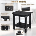 thumbnail image 5 of Y&M Shower Benches for Inside Shower to Sit On, HDPE Indoor Shower Seat for Adults Waterproof Outdoor Shower Chair Bathroom Rest Foot Stool with Storage Shelf, Black, 5 of 6