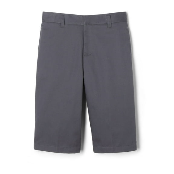 French Toast Boys School Uniform Adjustable Waist Twill Flat Front Shorts, Sizes 4-20 & Husky