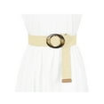 thumbnail image 4 of INSPIRE CHIC Vintage Wide Waist Belts for Women Stretch Woven Belts Buckle Beige, 4 of 4