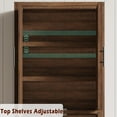 thumbnail image 5 of Tall Kitchen Pantry, Wood Pantry Storage Cabinet with 4 Doors & Adjustable Shelves, Farmhouse Freestanding Pantry Cupboard & Large Storage Space for Dining & Living Room, 5 of 9