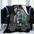 thumbnail image 2 of Super Soft Flannel Throw Chris Brown Blanket 80"X60" For Bed, Sofa, Camping, Cold Cinema Or Travel,Gift For Your Family And Friend, 2 of 5