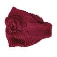 thumbnail image 4 of Jusqu'à 10$ Chapeaux Bomber Rouges Automne et Hiver Bandeau Tricoté Chaud Chapeau Fleur Bandeau Coiffe Bandeau Couvert, 4 of 8