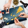 thumbnail image 4 of Boats Cutting Board, Tranquil Marina View at Night with Stars and Full Moon, Decorative Tempered Glass Cutting and Serving Board, in 3 Sizes, by Ambesonne, 4 of 5