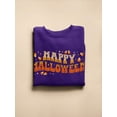 thumbnail image 3 of Happy Halloween! Candycorn Text Sweatshirt Men -Image by Shutterstock, Male 5X-Large, 3 of 4