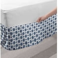 thumbnail image 2 of Dutch Bed Skirt, Blooming Floral Pattern Rhombus Design Historical Delft Print, Elastic Bedskirt Dust Ruffle Wrap Around for Bedding Decor, 4 Sizes, Dark Blue and White, by Ambesonne, 2 of 2