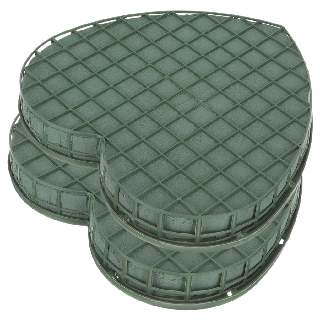 ELAYARD 2Pcs Green Floral Holding Blocks with Suction Cups for DIY Wedding Flower Arrangement