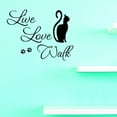 thumbnail image 1 of Custom Decals Live Love Walk Wall Art Size: 18 X 18 Inches Color: Black, 1 of 1