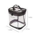 thumbnail image 3 of Cosmetic Bag, Portable Clear Toiletry Case Makeup Bag Carry On Transparent PVC Pouch Handbag Storage Organizer with Handle Strap for Women Men Trip Travel Accessories, 3 of 6