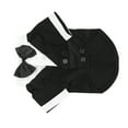 thumbnail image 3 of Traje para perro pequeño para mascotas, camisa con cuello de pajarita para mascotas, ropa elegante para bodas, fiestas y eventos, color negro M, 3 of 8
