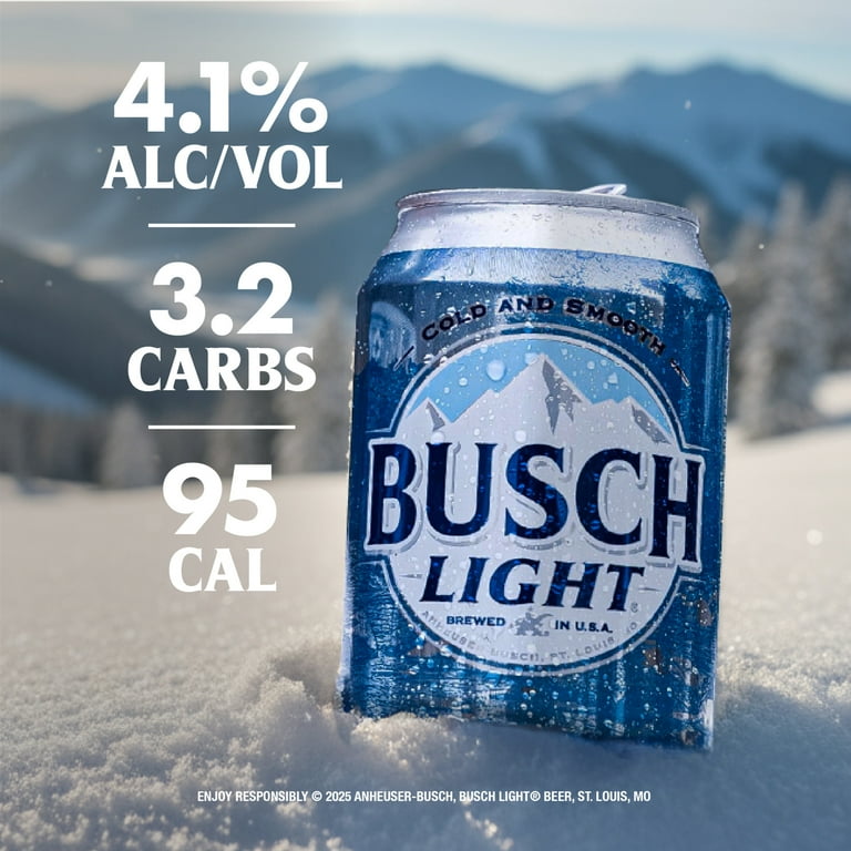 Busch Light American Light Lager Beer 30 Pack 12 fl oz Aluminum