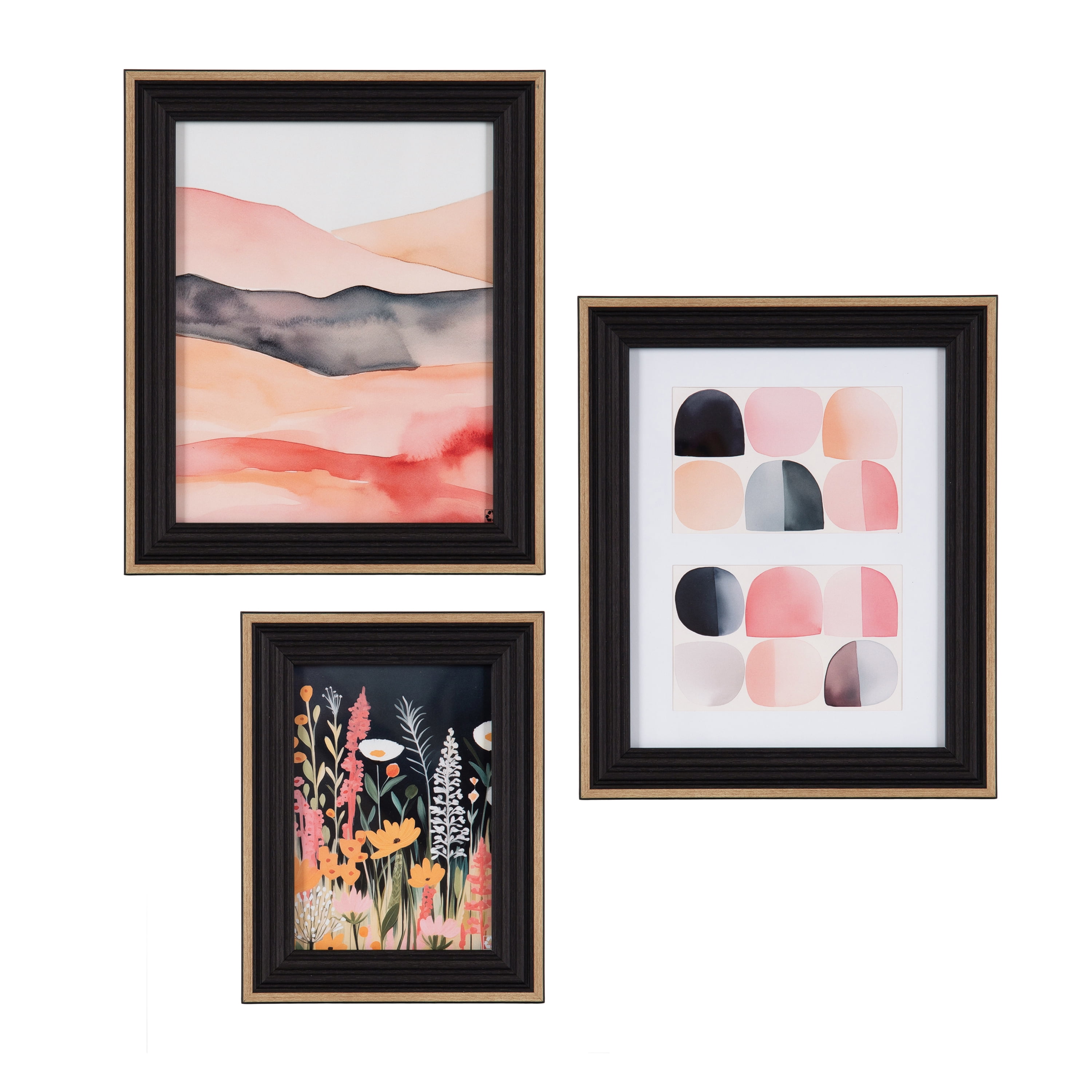 DesignOvation 8x10 Casual Black/Tan Decorative Tabletop Picture Frame