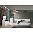 thumbnail image 3 of Modern Queen Size Platform Bed Frame, Lacquer Finish Bed, White/Black, 3 of 3