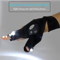 thumbnail image 1 of Night Light Waterproof Fishing Gloves With LED Flashlight Tools Outdoor Gear Cycling Practical Durable Fingerless Gloves Tool, 1 of 5