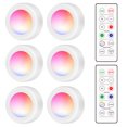 thumbnail image 1 of Yeacher LEDs Puck Light Cabinet with Remote 16RGB Closet Light 10 Dimmer Timer Function Wirelessly Battery Operated Night Lamp for Kitchens Bathrooms Wardrobe Party, 1 of 8