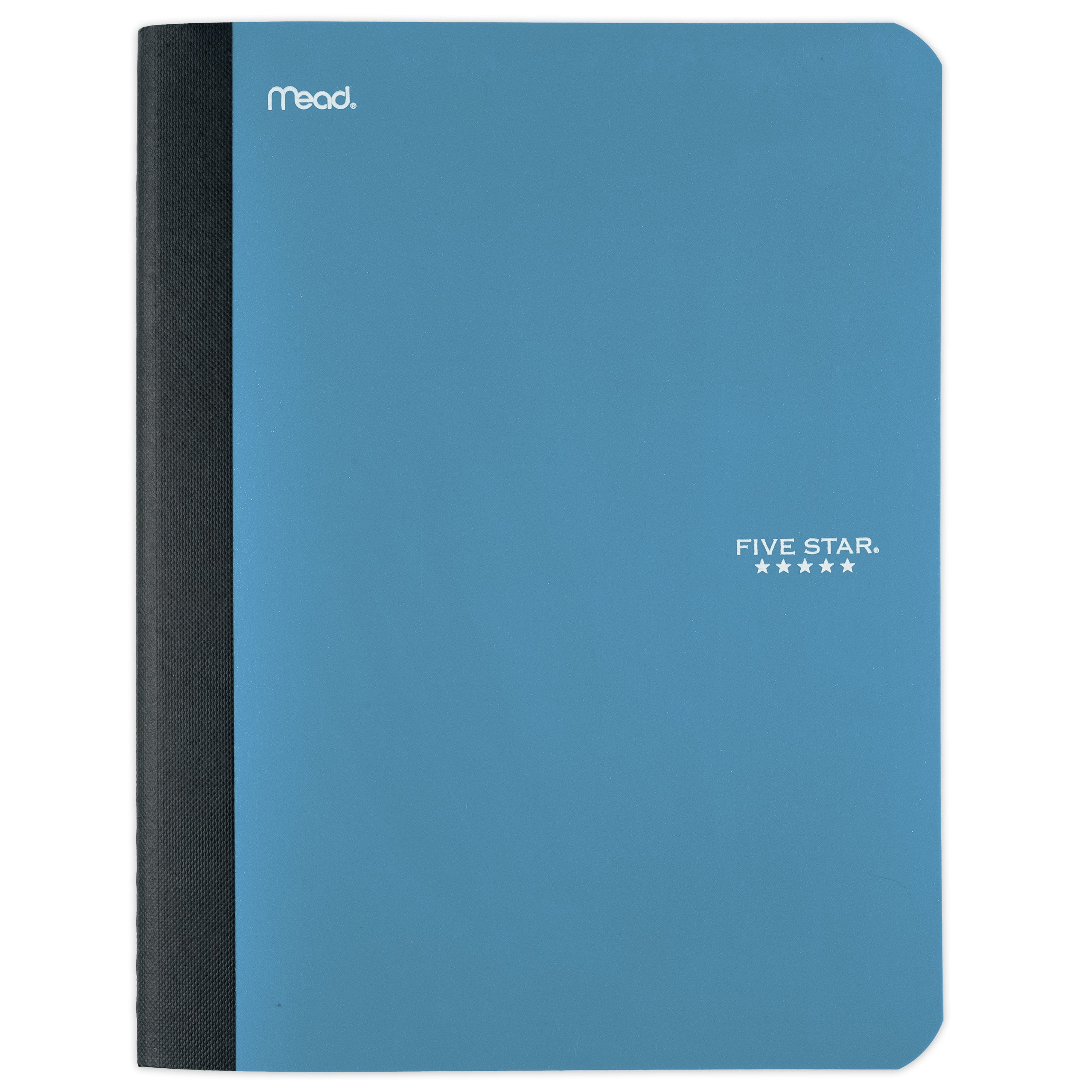 Five Star Composition Book, Wide Ruled, 100 Sheets, 9 3/4”x7 1/2', Tidewater