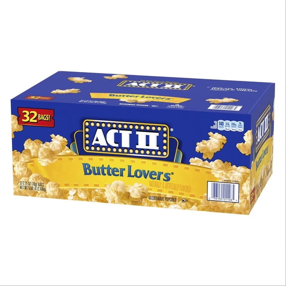 ACT II Butter Lovers Microwave Popcorn, 2.75 oz., 32 pk.