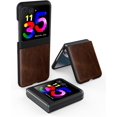 thumbnail image 2 of for Moto Razr Plus 2023 Case, Moto Razr + 2023 Leather Case, Slim Folio Flip Cover PU Leather Hard PC Plastic, 2 of 5