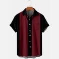 thumbnail image 4 of nsendm Big And Tall Mens Men Summer Casual Top Shirt Printed Plus Size Tops Short Sleeve Turn Down Collar Shirt Long Shirt M, 4 of 4