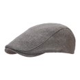 thumbnail image 4 of Men Women Thin‑Weight Linen Forward Cap Vintage Hat Breathable Sun Protection Literary‑Style Daily Outdoor Driving Headwear, 4 of 4