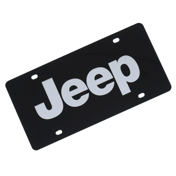 Jeep Logo License Plate (Black)