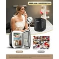 thumbnail image 5 of BEICHEN Mini Fridge, 4 Liter/6 Can Portable Cooler and Warmer Personal Refrigerator for Skin Care, Cosmetics, Beverage, Food,Great for Bedroom, Office, Car, Dorm, 5 of 10