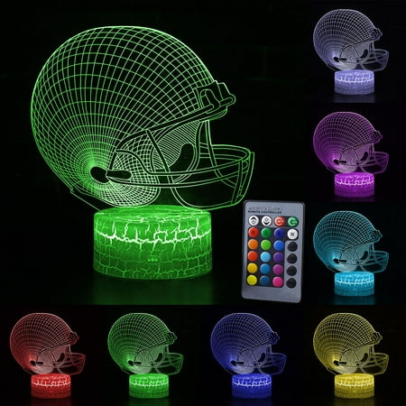 

DYstyle 3D Football illusions Night Light Table Stand Lamp Remote Touch Control Colour Changing For Kids Xmas Gift Home Decor