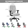 thumbnail image 6 of SCRAWLGOD Leopard Print Gray White Set of 2 Breathable Office Chair Covers Removable Anti-Dust Split Computer Chair Covers Stretchable Washable High Back Chair Slipcovers, 6 of 7