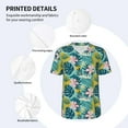 thumbnail image 5 of Fotbe Tropical Floral Baseball Jersey Shirt for Men and Women, Casual Short Sleeves Button Down T-Shirt-Small, 5 of 9