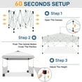 thumbnail image 4 of Ktaxon 10x10 Ez Pop Up Canopy Tent,Outdoor Sun Shade Shelter,Outdoor Gazebo,One Push Setup with 2 Half Sidewalls,1 Roller Bag,4 Sandbags,UPF50+ - White, 4 of 10