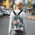thumbnail image 7 of FORMRS Mini Backpack Purse for Women Quilted Travel Daypack Casual Shoulder Bag, Pink Flowers, 7 of 7