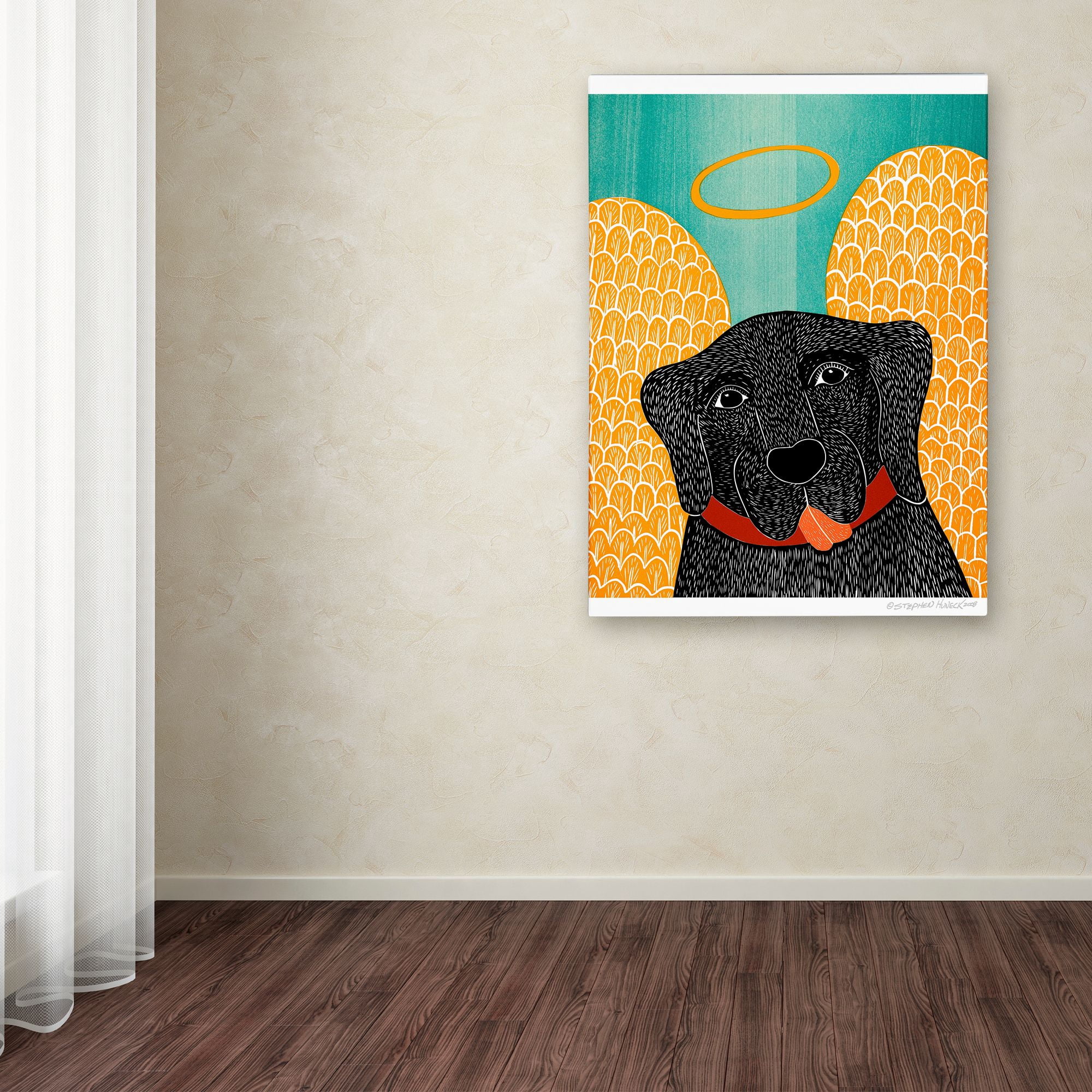 Trademark Fine Art 'Angel Dog Black' Canvas Art by Stephen Huneck