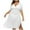 White, variant on Women's Plus Size Tassel Coverups Casual Solid V Neck Short Sleeve Beach Cover Up Dresses Comfy High Waisted Split Thigh Swimwear Dresses