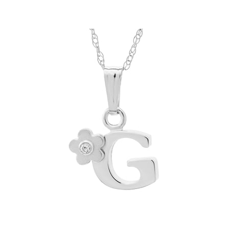 FJC Finejewelers 925 Sterling Silver Small Letter G Charm Pendant Necklace on 14 Inch Chain