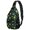 Alien Peace Sign Black Pattern, variant on Alien Peace Sign Black Pattern Sling Backpack, Unisex Hiking Chest Pack with Side Mesh Pockets, Adjustable Ambidextrous Strap Gift Ideas for Hiking Cycling Walking