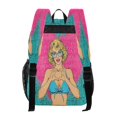 thumbnail image 4 of Iauyy Clear Backpack Heavy Duty PVC Transparent Backpack for College Workplace, Blonde Woman, 4 of 8
