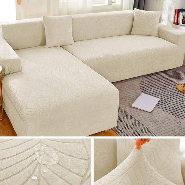 Waterproof Sofa Covers 1/2/3/4 Seats Jacquard Solid Couch Cover L Shaped Sofa Cover Protector Bench Covers