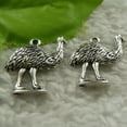 thumbnail image 4 of K-KED 100 pcs tibet silver ostrich charms 20x20mm B4352, 4 of 4