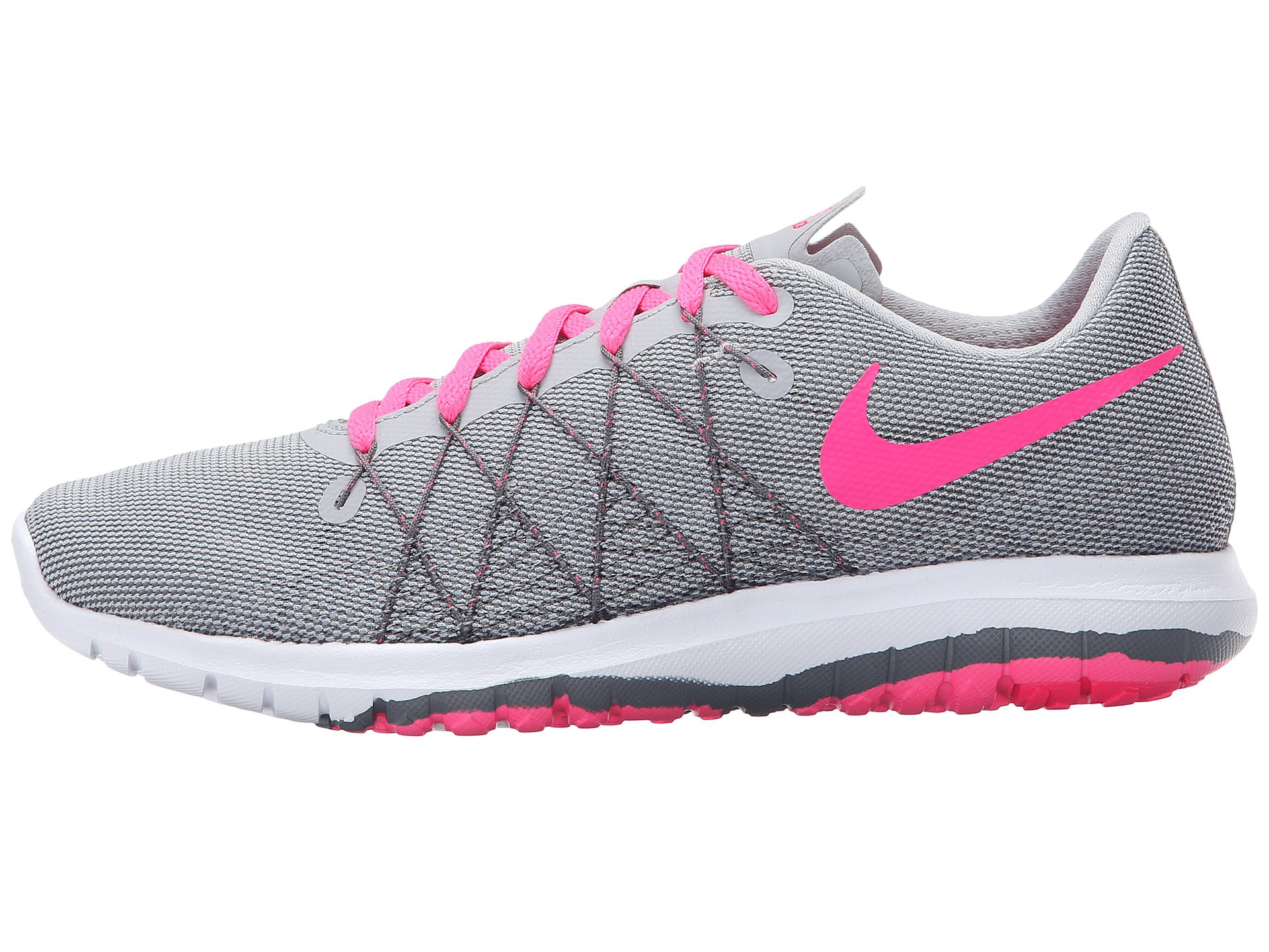 Nike Girls Flex Fury 2 Junior Running Shoes-Wolf Grey/Hyper Pink ...