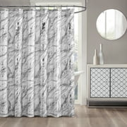 Mainstays Metallic Marble Printed 72" x 72" Fabric Shower Curtain