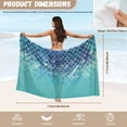thumbnail image 7 of Yuyamidu Beach Sarong Wraps for Women Blue Fish Scale Chiffon Swimsuit Coverups Bathing Suit Hawaii Beachwear Dress, 7 of 7