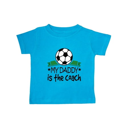 

Inktastic Soccer My Daddy is the Coach Gift Baby Boy or Baby Girl T-Shirt