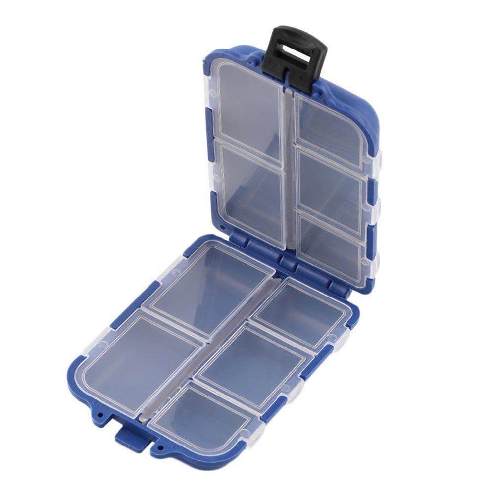 10 Compartments Storage Case Box Fly Fishing Lure Spoon Hook Bait Tackle Holder 
