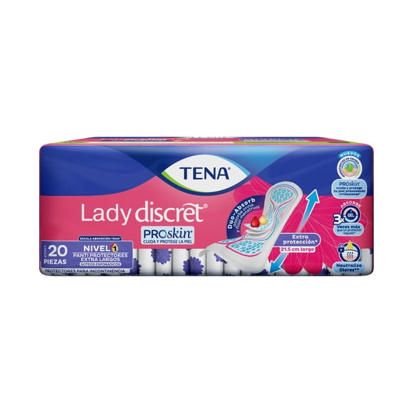 Panti protectores Tena Lady Discret extralargos 20 pzas