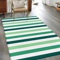 thumbnail image 4 of Area Rug 48×72in, Sage Green Gradient Stripes Watercolor Floor Carpet Living Room Rug, Geometric Line Non-Slip Welcome Mat Indoor Rugs for Bedroom Dining Room, 4 of 9