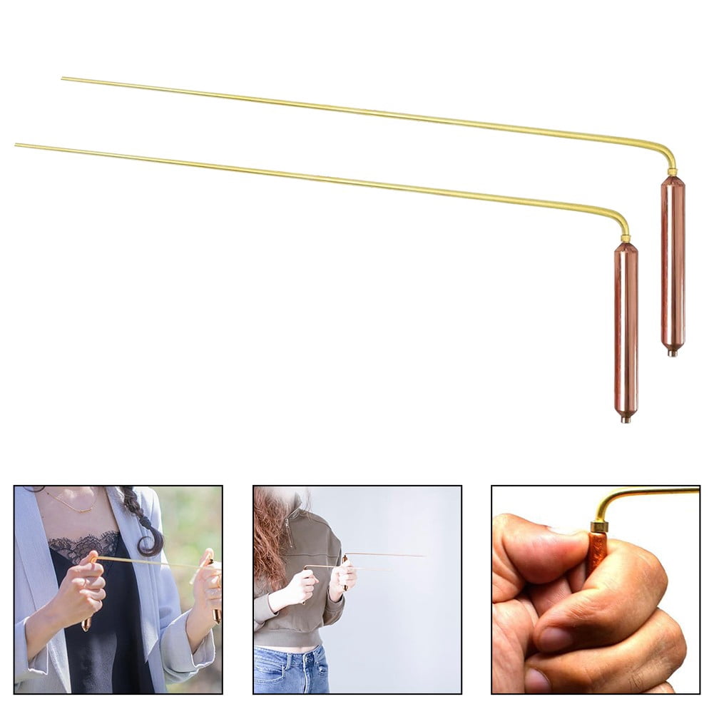 qiya Copper Dowsticks Divining Rods Metal Detector 13.4x3.9inch Brass For Divination Treasure Tools For Treasure Hunting
