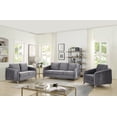 thumbnail image 6 of Accent Chairs Hadriano 32"W Gray Velvet Modern Chic Accent Armchair,Fabric Accent Chairs, 6 of 6