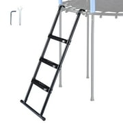 Yescom Universal 3 Step Trampoline Ladder with Wide Skid-Proof Steps Fit 15 FT or Larger Trampolines Kid Outdoor